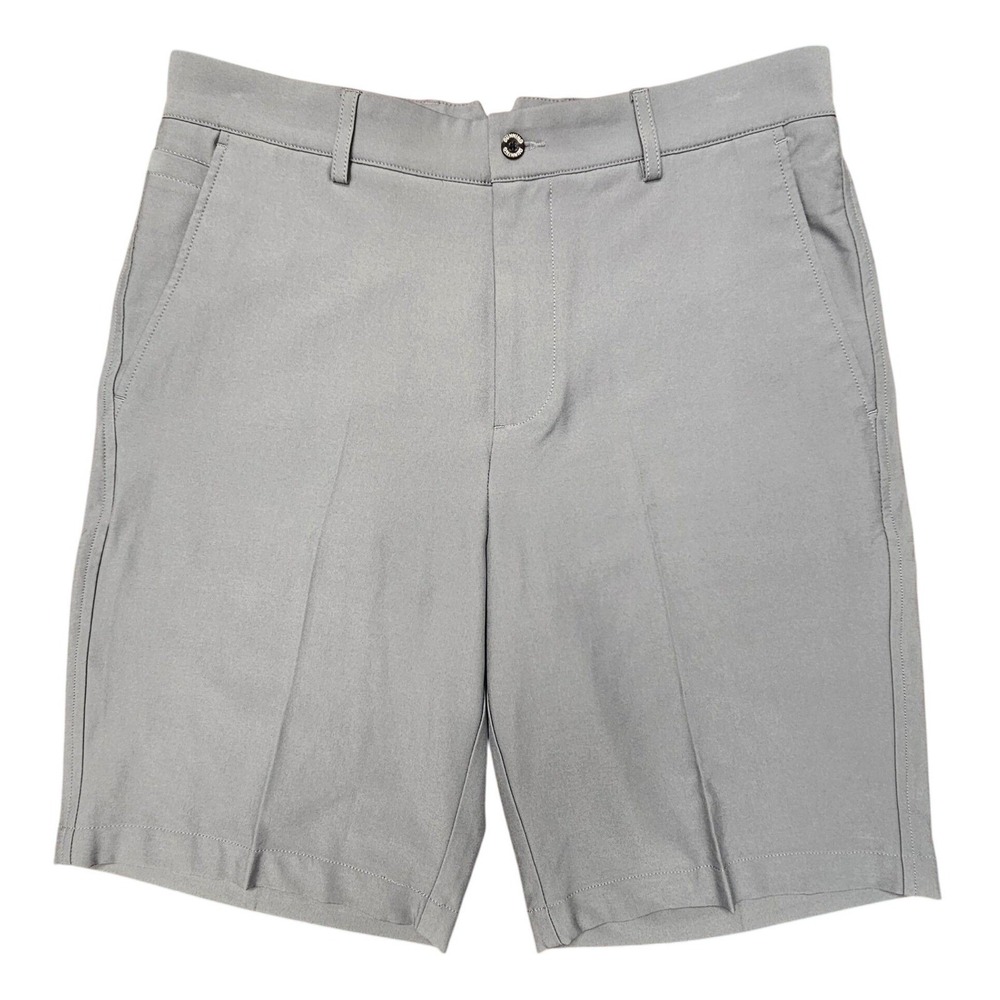 Dunning Golf Shorts Mens 30 Gray Performance Stretch Flat Front 9" Inseam